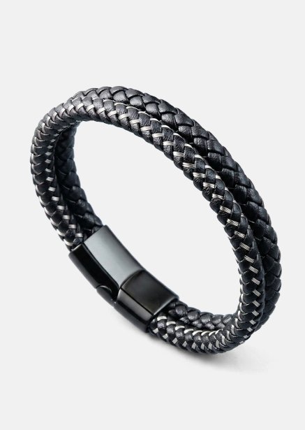 Lederarmband Shadow Weave