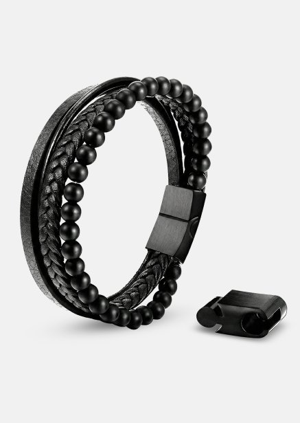 Lederarmband Noble Noir