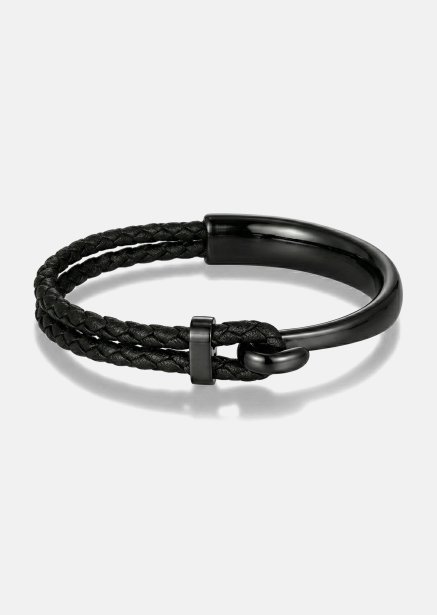 Lederarmband Obsidian Link