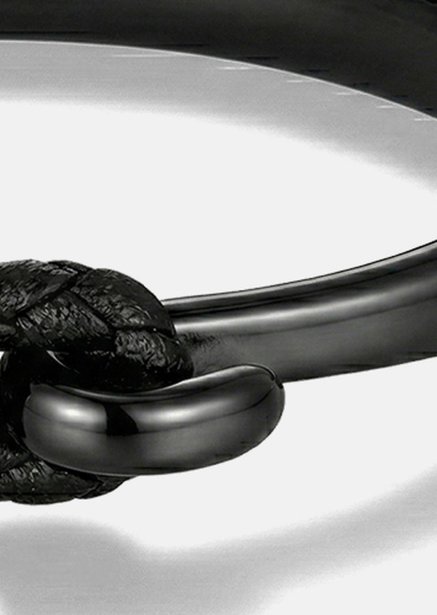 Lederarmband Obsidian Link