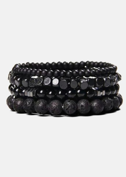 Perlenarmband Obsidian Pulse