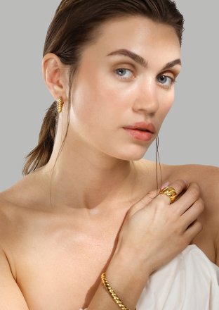 Ring Bold Wave - 18K Vergoldet