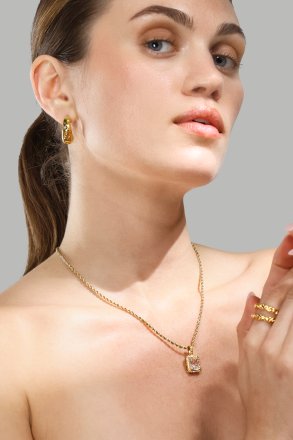Ohrringe Molten Hoop – 18k Vergoldet