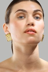 Ohrring Geometric Glow - 18k Vergoldet