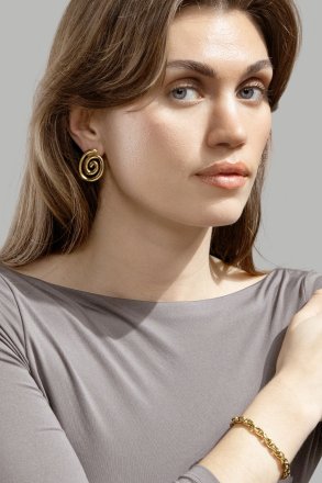 Resin Ohrring - 18k Vergoldet