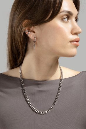 Ohrring Petite Hoop - Versilbert