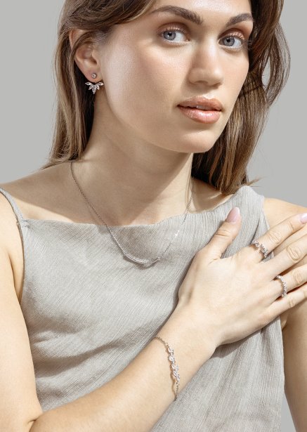 Bezel Glimmer Ring - Versilbert