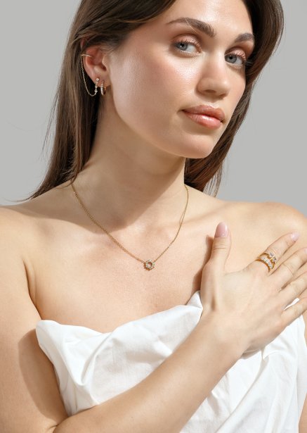 Stella Ohrring - 18k Vergoldet