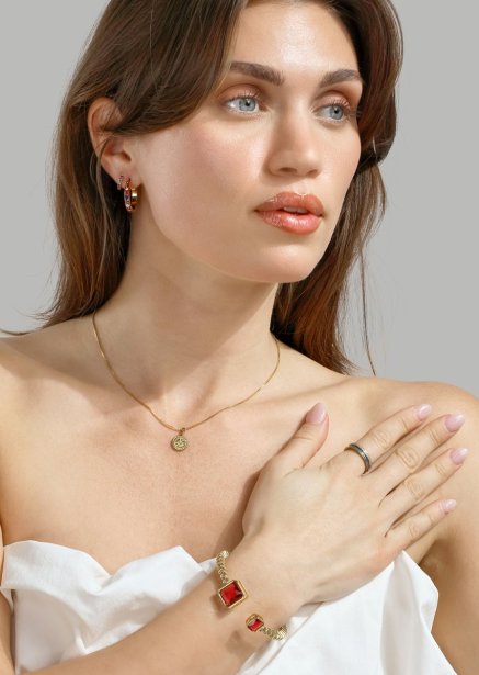 Golden Sun Charm - 18k Vergoldet