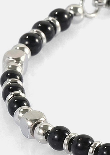 Perlenarmband Obsidian Crest
