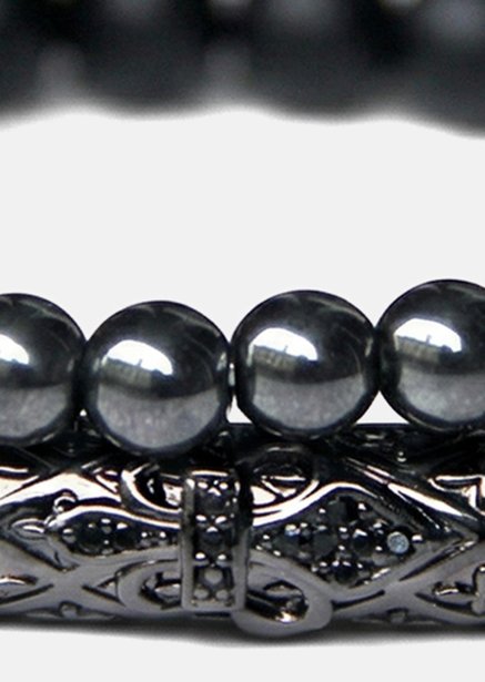 Perlenarmband Obsidian Echo