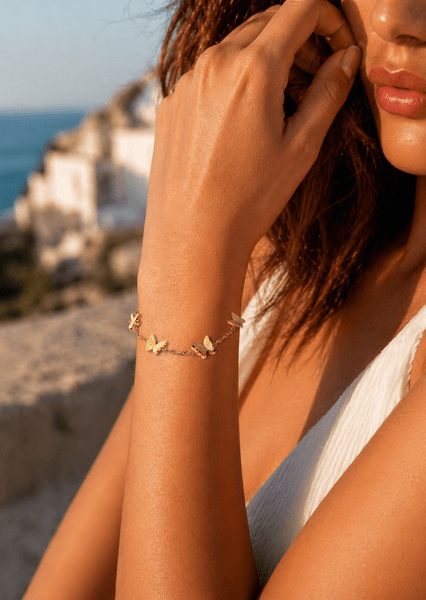 Armband Butterfly Dance - 18k Vergoldet