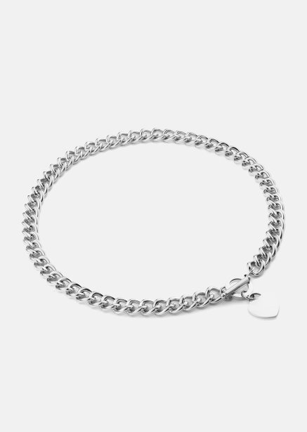 Luxe Circle Charm Necklace - Versilbert