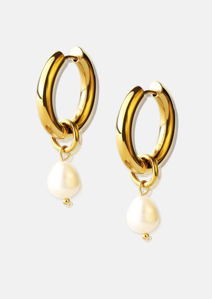 Ohrring Pearl Drop - 18k Vergoldet