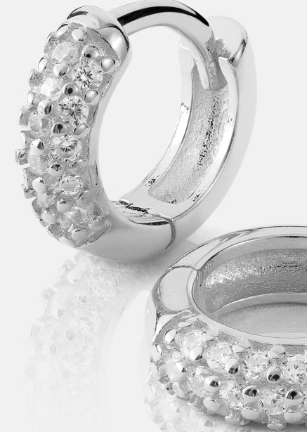 Ohrring Shimmer Hoops - Versilbert