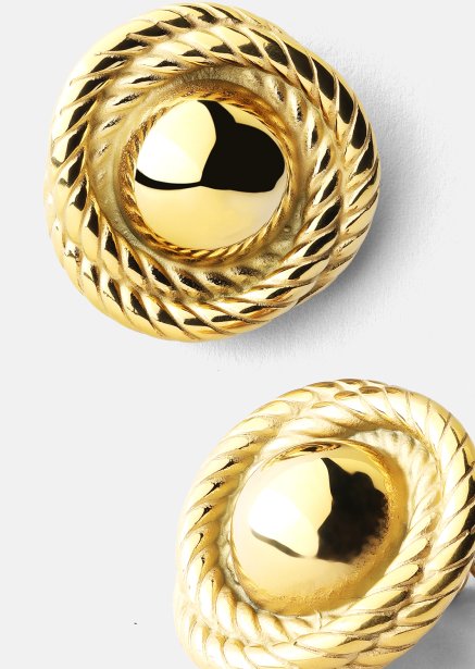 Ohrring Regal Twist - 18k Vergoldet