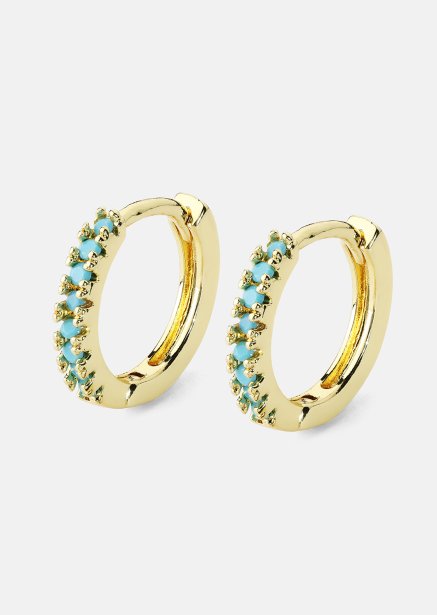 Ohrring Aitana Blau - 18k Vergoldet