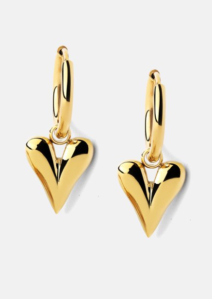 Ohrringe Heart Drop - 18k Vergoldet