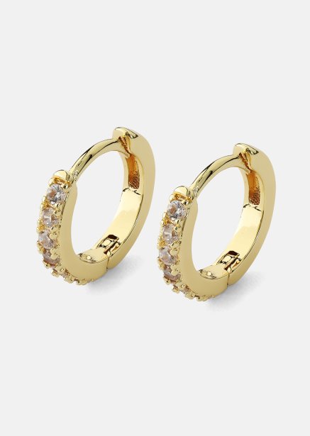 Ohrringe Crystal Hoops - 18k Vergoldet