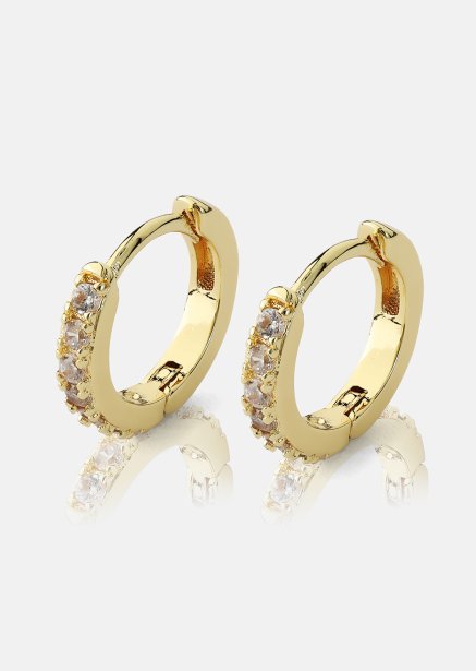 Ohrringe Crystal Hoops - 18k Vergoldet