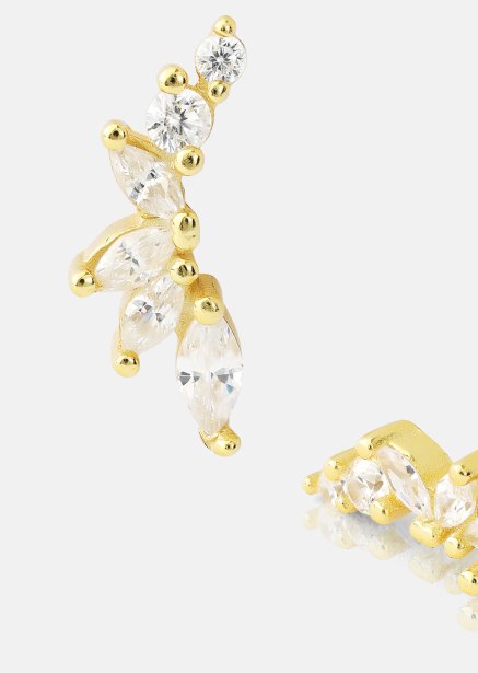 Ohrringe Leaf Studs- 18k Vergoldet