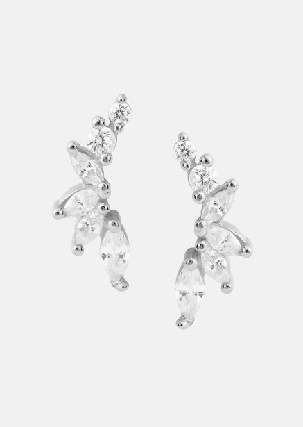 Ohrringe Leaf Studs - Versilbert