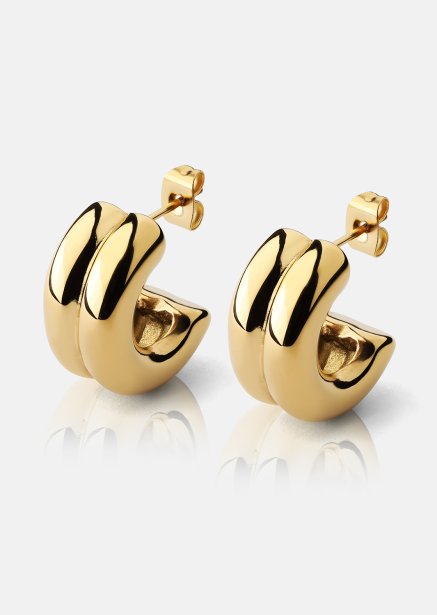 Ohrring Bold Curve - 18k Vergoldet