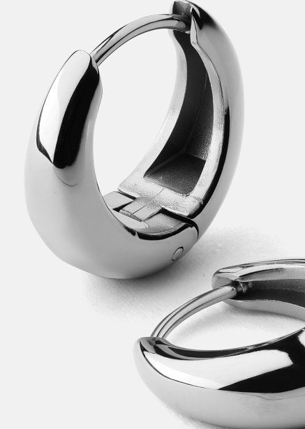 Ohrringe Bold mini – Versilbert