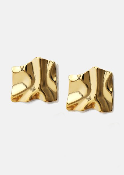 Ohrring Golden Ripple Studs - 18k Vergoldet