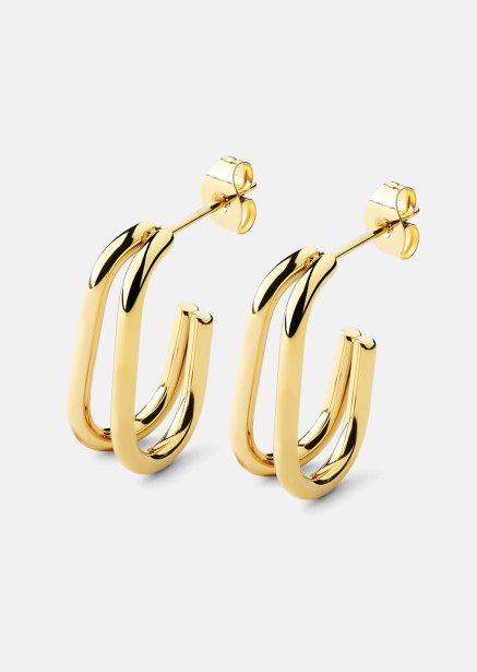 Ohrringe Loop Duo – 18k Vergoldet