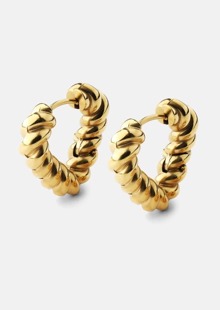 Ohrringe Twisted Heart – 18k Vergoldet