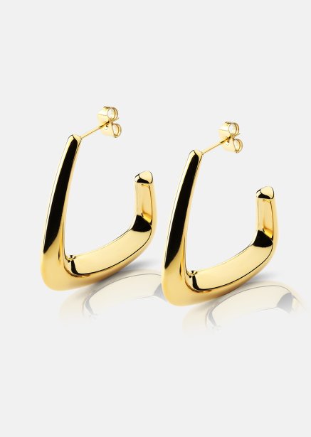Ohrringe Bold Curve – 18k Vergoldet