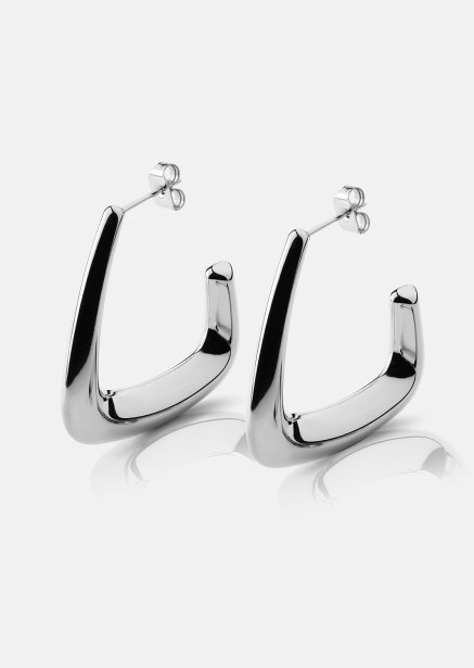 Ohrringe Bold Curve – Versilbert