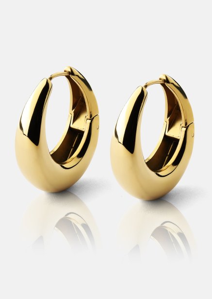 Ohrringe Bold Curve – 18k Vergoldet
