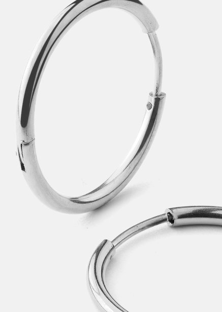 Ohrring Classic Medium - Versilbert