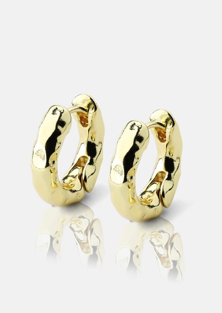 Ohrring Luxe Ripple Hoops - 18k Vergoldet