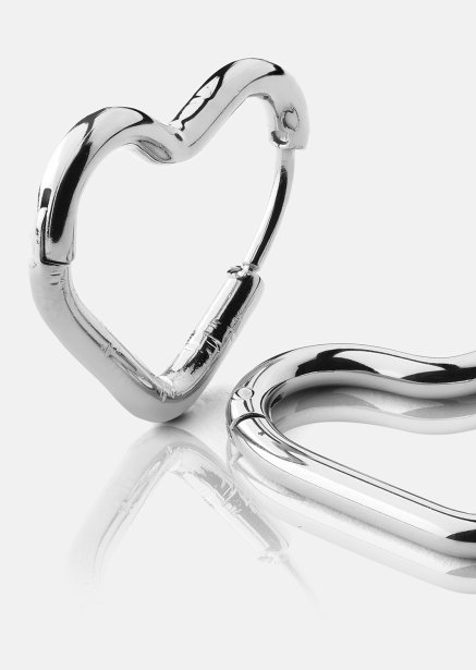 Ohrring Heart's Embrace - Versilbert