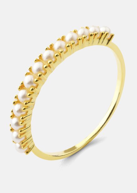 Golden Pearl Serenity Ring - 18k Vergoldet