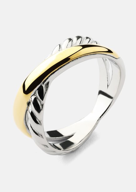Ring Golden Silver Twist - 18k Vergoldet