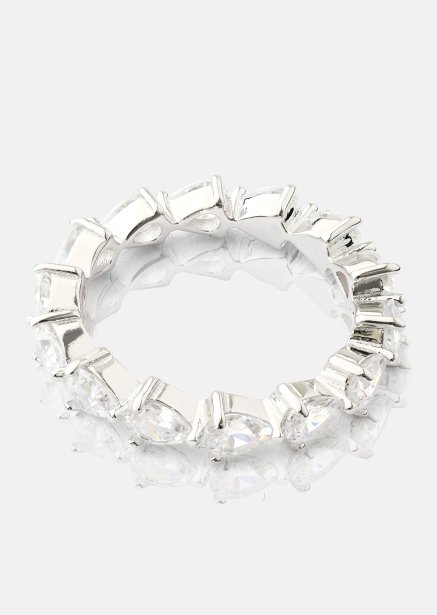 Bezel Glimmer Ring - Versilbert