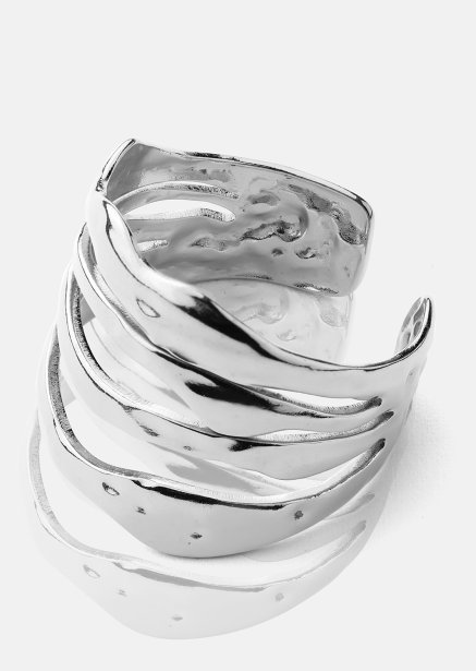 Ring Wave - Versilbert