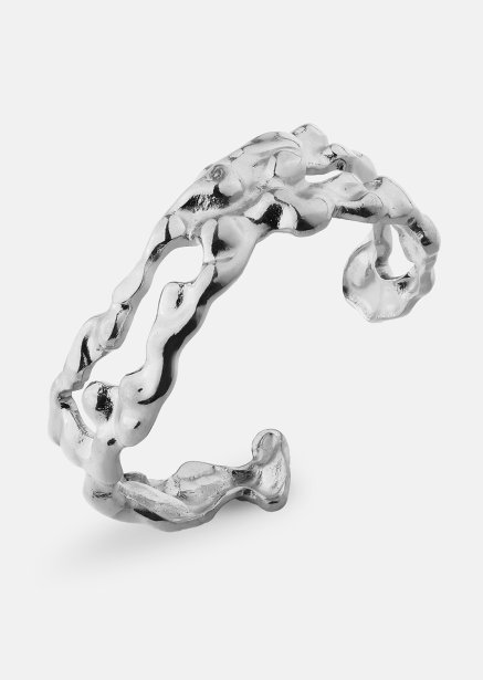 Ring Molten Wave - Versilbert