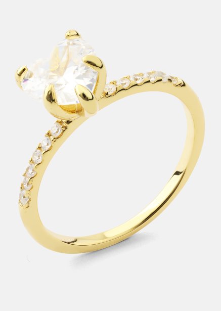 Heartlight Solitaire Ring - 18k Vergoldet