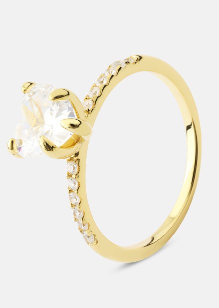 Heartlight Solitaire Ring - 18k Vergoldet