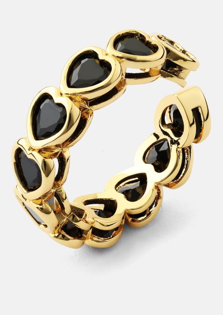 Ring Eternal Night Heart- 18k Vergoldet