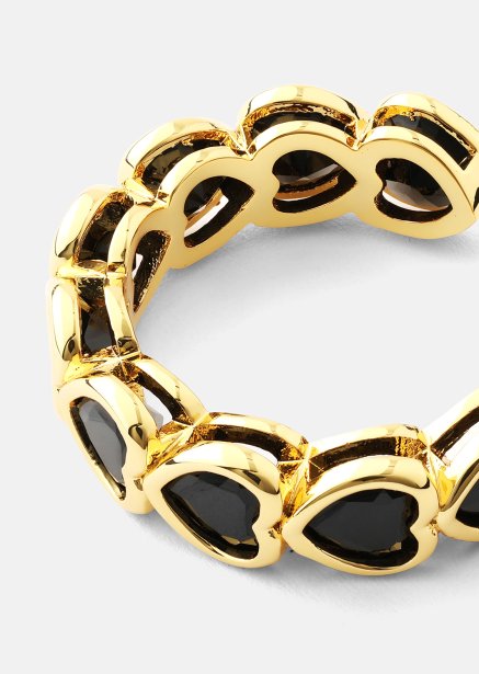 Ring Eternal Night Heart- 18k Vergoldet