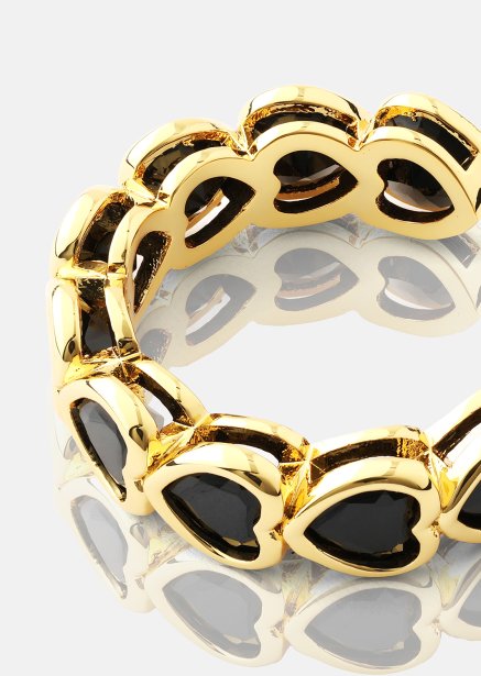 Ring Eternal Night Heart- 18k Vergoldet