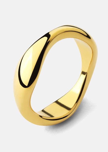 Ring Organic Curve - 18k Vergoldet
