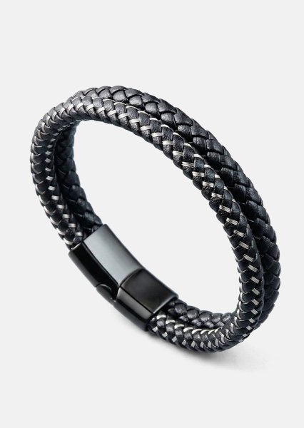 Lederarmband Shadow Weave