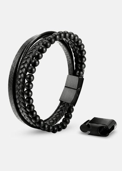 Lederarmband Noble Noir